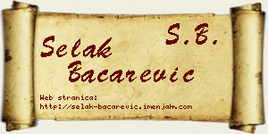Selak Bačarević vizit kartica